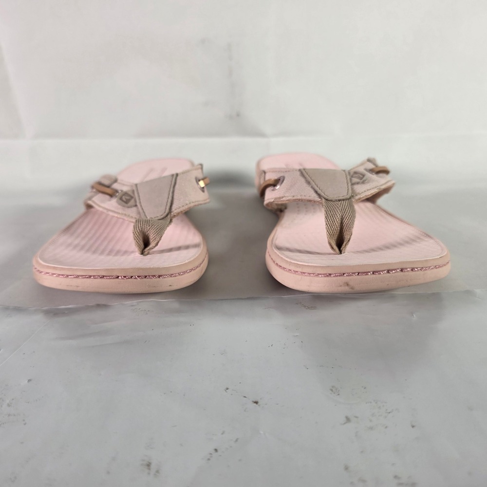 Sperry Seafish Iridescent Rose Sparkle Flip Flop Sandals Women's Size 5.5M - Picture 4 of 5